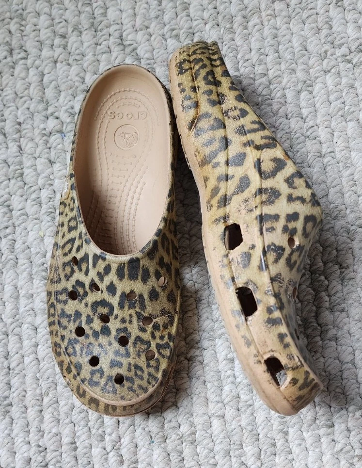 Leopard skin crocs sale