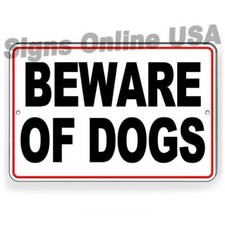 Beware Of Dogs   Sign / Decal Security Warning Bite Dog / Magnetic Sign