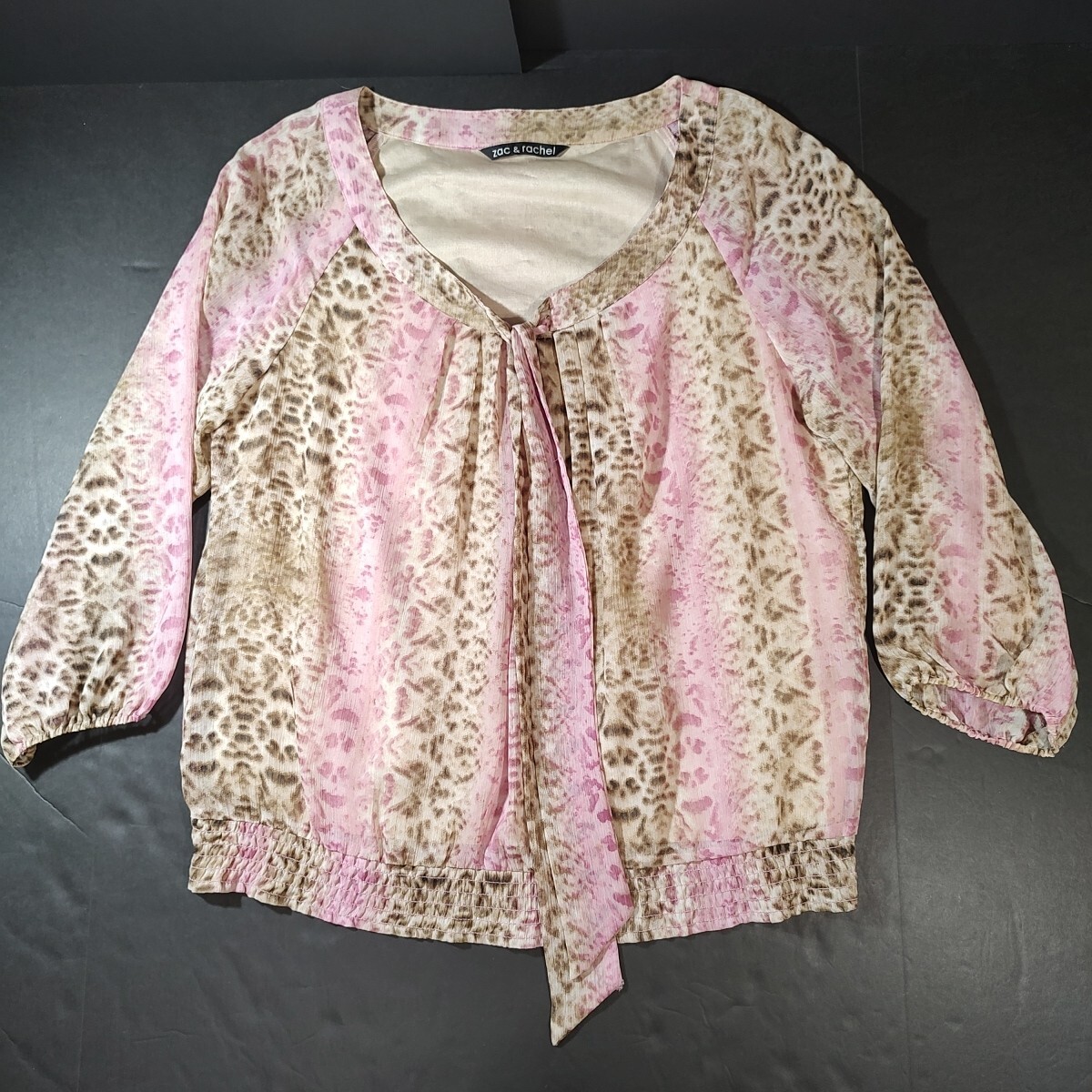 Blusa Zac & Rachel Túnica Capas con Estampado de Leopardo Rosa Mujer Talla TG