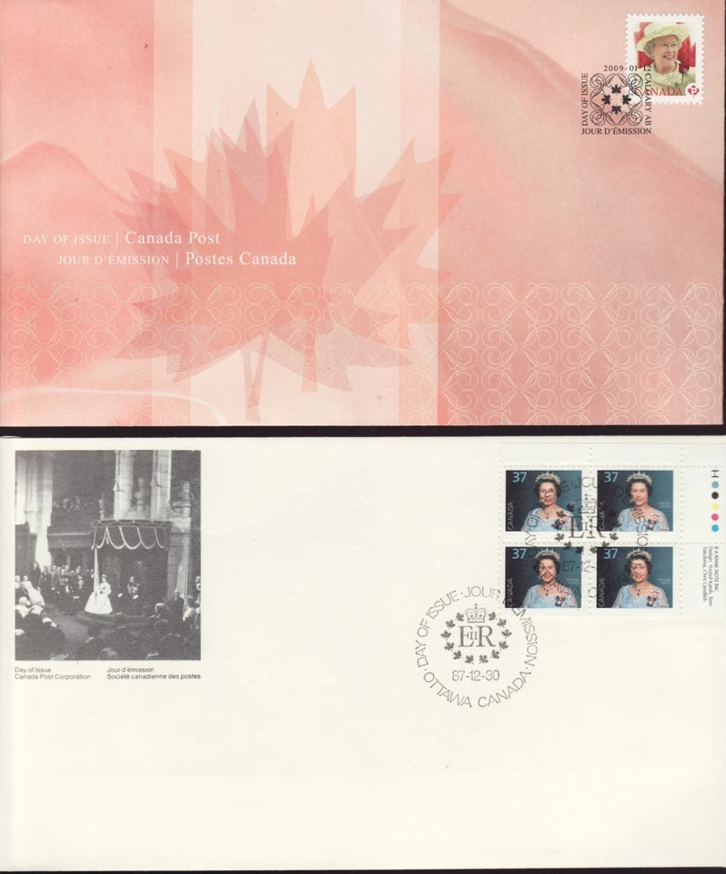 5 Canadian First Day Covers 1987, 2006, 2007, 2009 - Queen Elizabeth II / QEII - Image 3 of 4