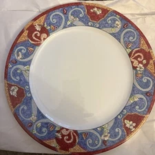 Set of 2 Rare Philippe Deshoulieres 12” Dinner Plate Rhodes Pattern Numbered 22 