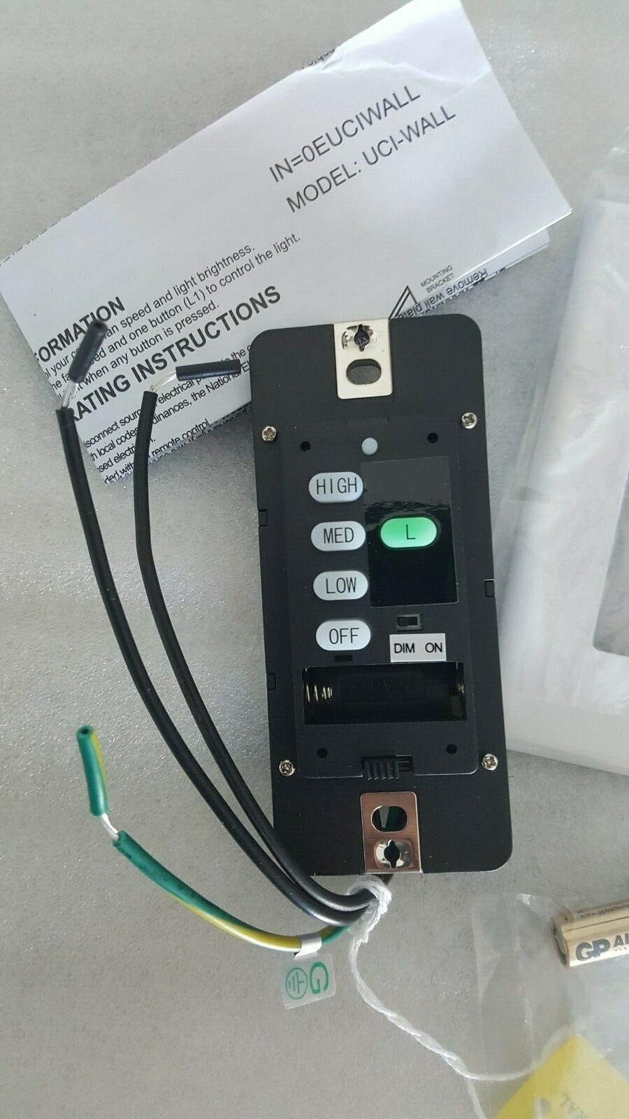 Craftmade UC7224T Wall Control купить в 