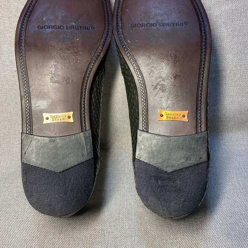 Giorgio Brutini Private Collection Grey Snakeskin Loafers 150638. Size 9M. New - Picture 7 of 11