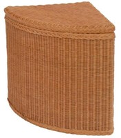 Rattan WäSchekorb WäSchetruhe Mit Deckel WäSchesammler (Terracotta, Eckform)