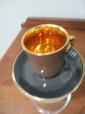 Vintage Figgjo Flint  Harlequin Norway Demitasse tea or Espresso cup & saucer