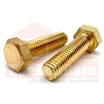 #ad 3 8quot; 16 Brass Hex Tap Bolts Full Thread Choose Length amp; Qty $2396.41