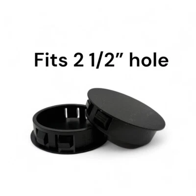 DANGOODBUY 2 1/2" Hole Nylon Locking Panel Plugs Black/White Dome Cover 2 13/16" Top Width