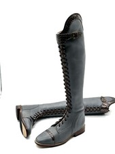 Reitstiefel Dressur Lammfell Schnürung Gr 39/40 H 48,5 W33,5-34,5 Healthy Horses