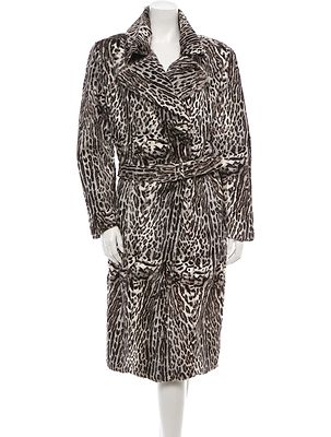 SPECTACULAR NWT $9,500 DONNA KARAN GOATSKIN FUR COAT IN OCELOT PRINT 
