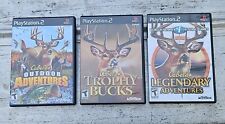 Lot of 3 Cabelas Ps2 Games Outdoor Adventures Trophy Bucks Legendary Adventures