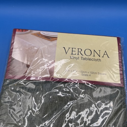 Verona Vinyl Tablecloth Square Seats 4 Lot of 2 - Picture 3 of 15