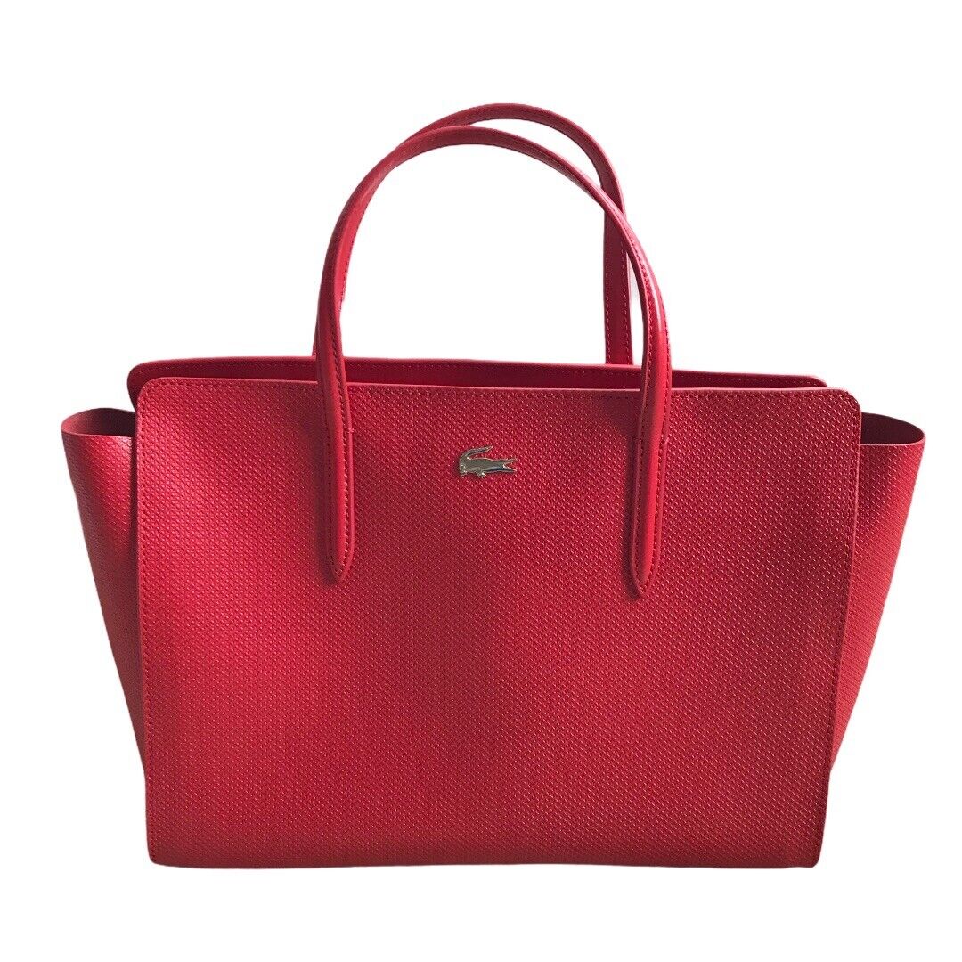 Lacoste Red Leather Tote bag | eBay Lacoste Red Leather Tote bag | eBay