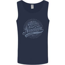 Distressed 46th Birthday Made In 1980 Mens Vest Tank Top Navy Blue