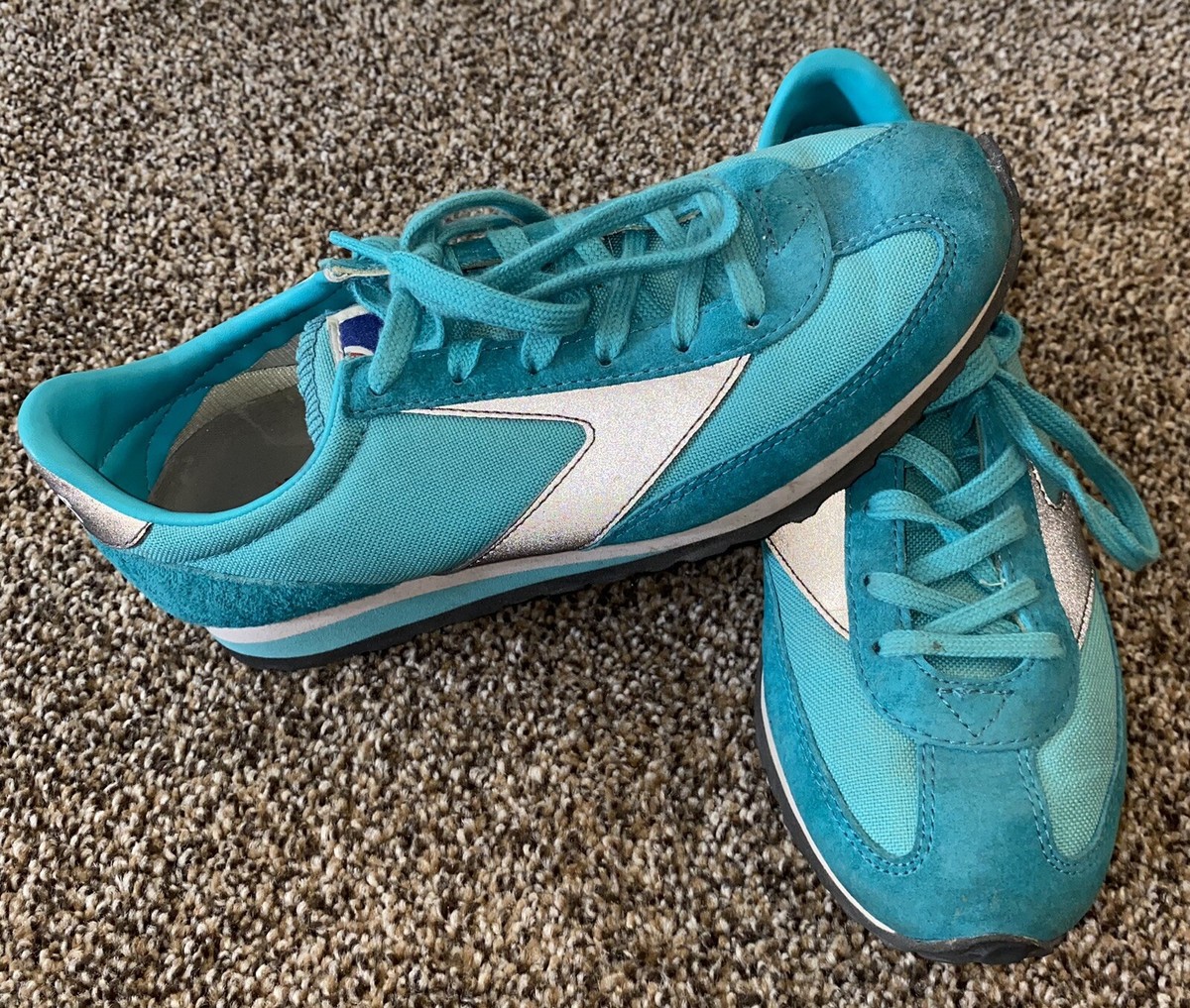 Brooks Rare Teal Reflective Grey Suede Heritage Vanguard Womens 6