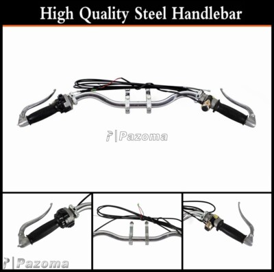 Chrome Motorcycle Handlebar With Grip Lever Cable For BMW R1 R71 M72 Ural M72