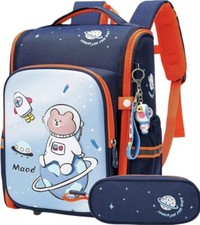 Maod Toddler Backpack for Boys Cute Kids Elementary School Dark Blue