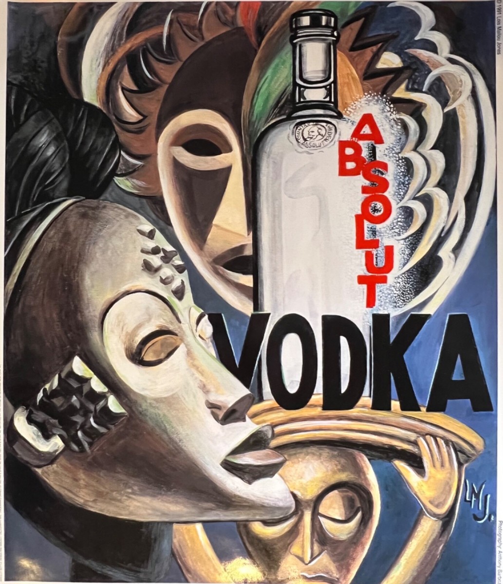 Absolut Vodka Heritage Lois Mailou Jones African Mask Poster Black
