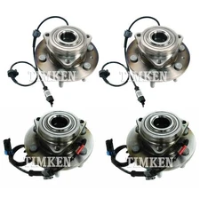 Front and Rear Wheel Bearing & Hub Assembly Kit Timken For GMC Sierra 1500 AWD