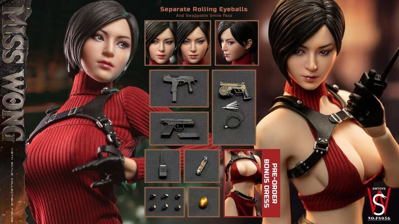 Pré-venda SWTOYS FS058 1/6 Resident Evil Ashley boneco de ação feminino  Armor Ver.