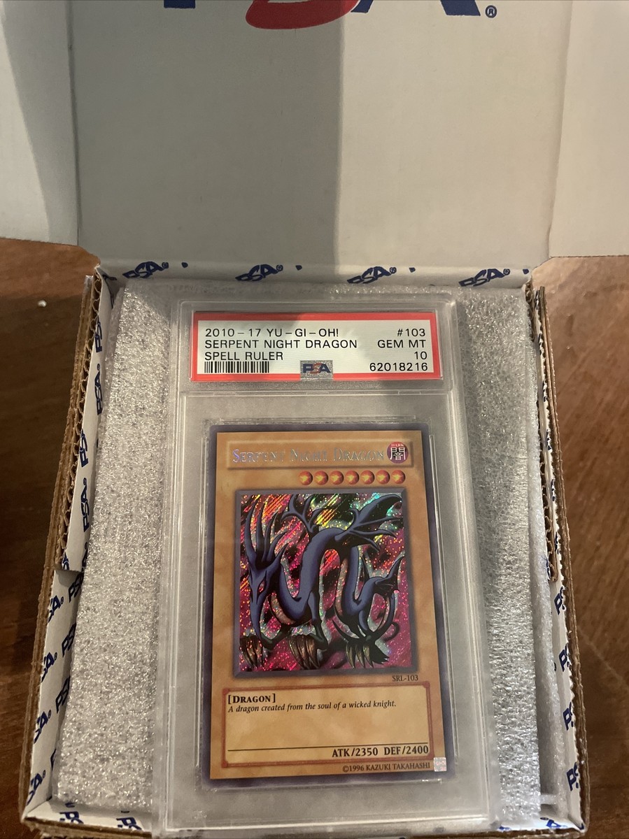 Yugioh SRL-103 Spell Ruler Serpent Night Dragon PSA 10 / 2010-2017 Reprint