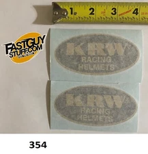 KRW helmet Oval Decal Vintage RM YZ KX CR 125 250 360 400 500 VMX AHRMA WORKS 