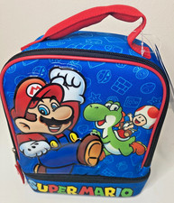 Super Mario Bros Insulated Lunch Bag With Double Compartments New With Tags