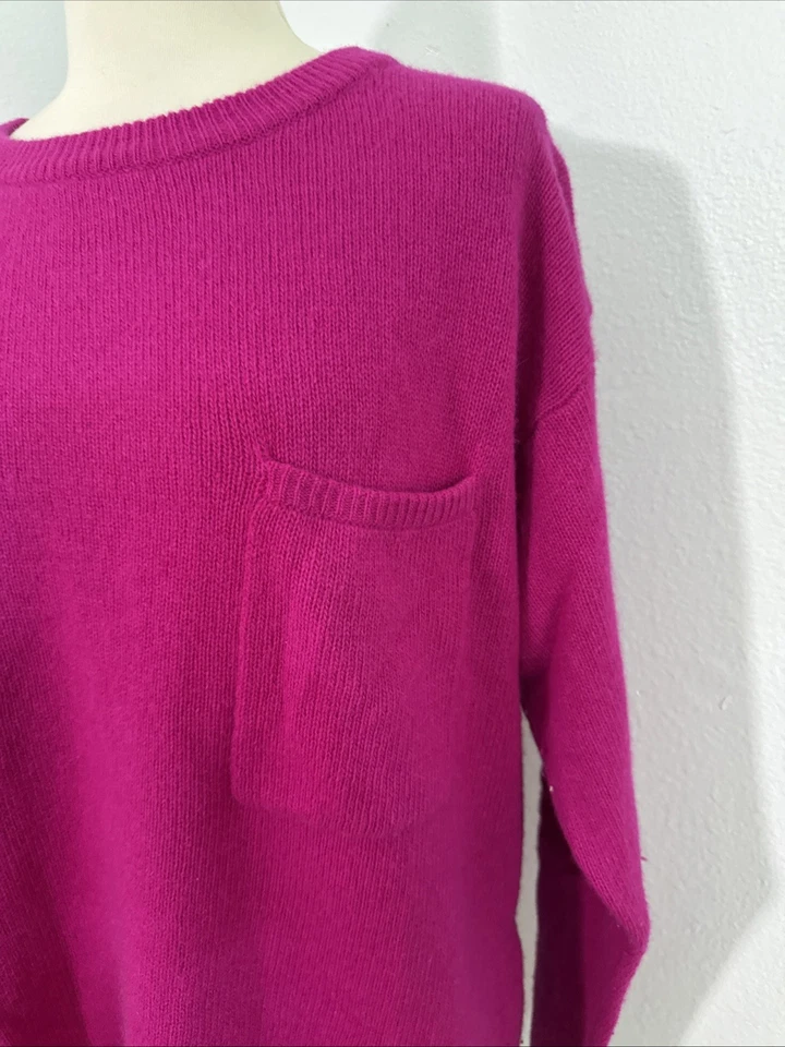 Suéter De Colección Forenza Para Mujer L Magenta Mezcla Lana de Cordero Barbiecore Años 90 Y2K Acogedor Foto 3 de 4