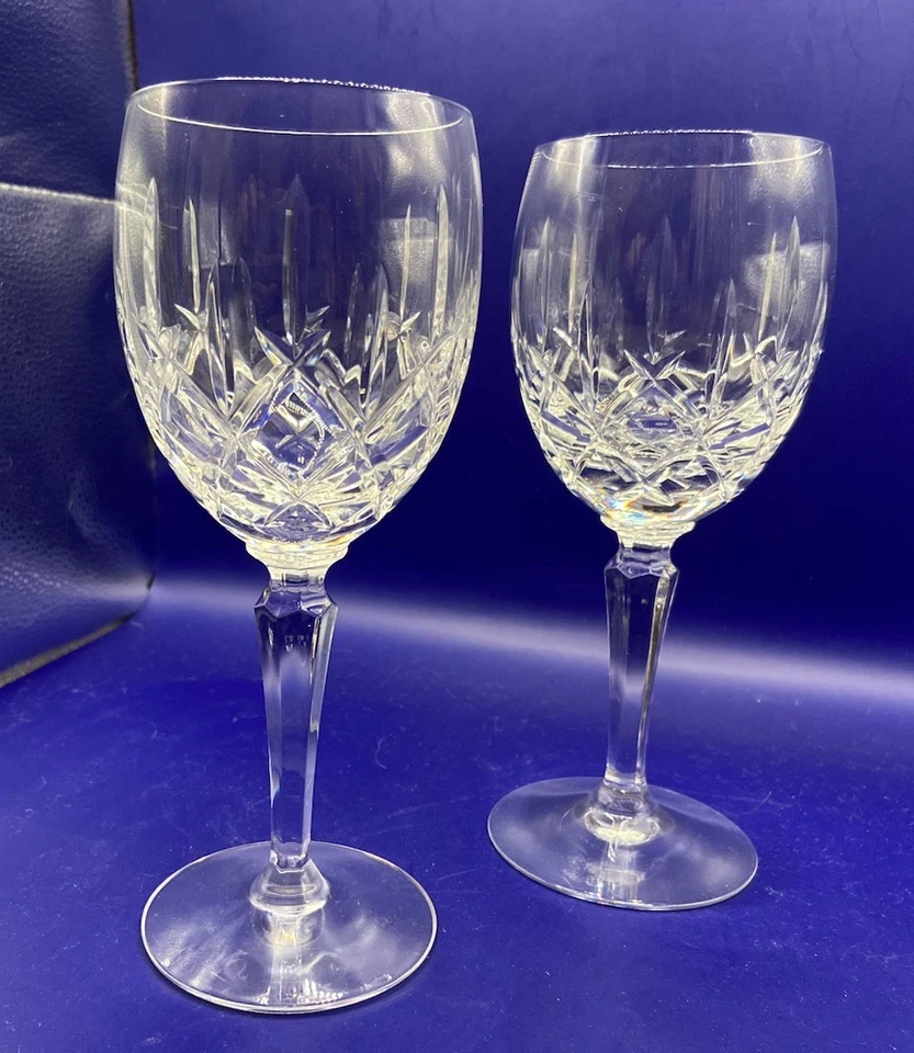 Juego de dos copas de agua de colección Gorham Crystal Lady Anne vasos vajilla Foto 2 de 4