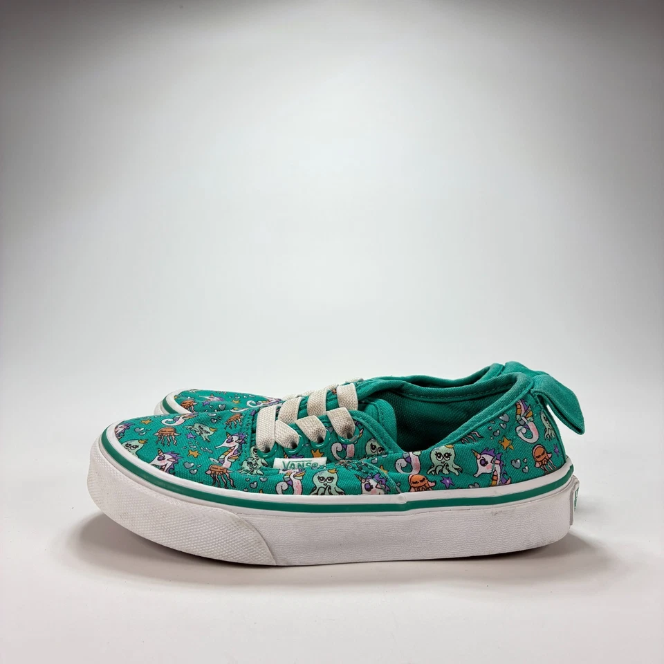 范斯正品弹性海派对绿色溜冰运动鞋青少年女孩 12.5 码 — 第 4/4 张图片