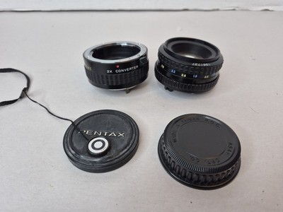 SMC Pentax-A 1:2 50mm Lens K Mount Asahi Optics w2X Tele Lens 