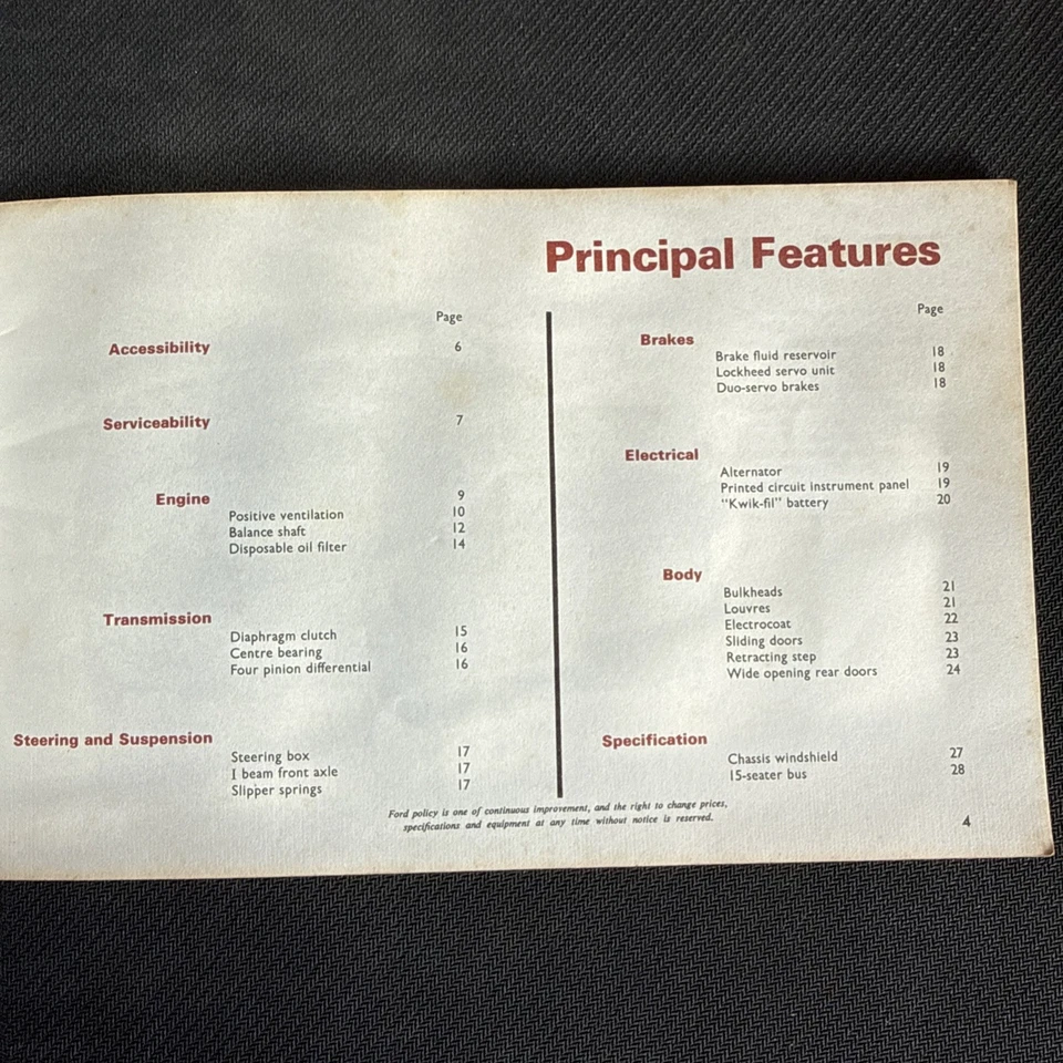 Vintage Ford Transit mk1 Introductory Marketing Booklet 1965 Rare - Image 4 of 4