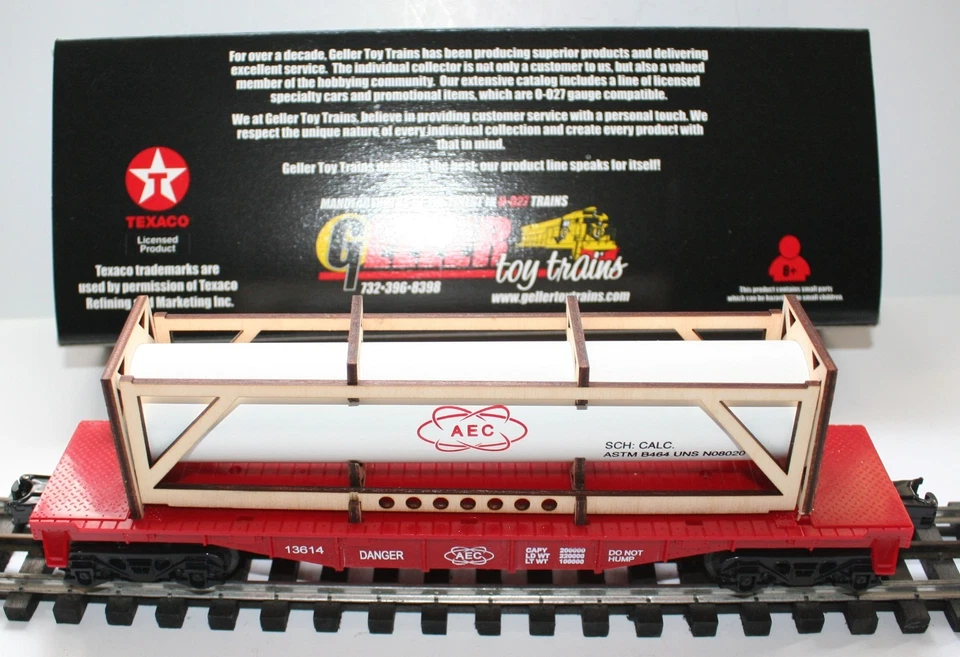 LIONEL GELLER TOY TRAINS 13614 AEC ISO PIPE CAR NEW MADE IN THE USA - Image 2 of 4