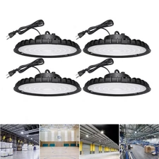 4 Pack 100W UFO Led High Bay Light Commercial Warehouse Industrial Shop Light
