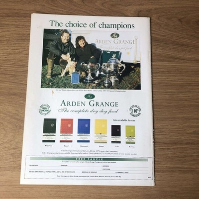 GUNS105 MAGAZINE ADVERT 12X9 ARDEN GRANGE: COMPLETE DRY DOG FOOD