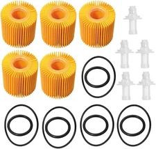 Oil Filter Kit(5Pcs) 04152-YZZA1 Replacement for Toyota Avalon Camry Sienna... 