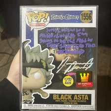 Signed and Quoted Black Asta Funko.  JSA Witnessed Certification 