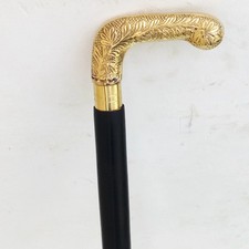 Cadeau style fait main bâton de marche vintage laiton manche neuf canne en bo...