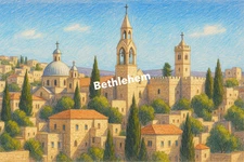 Bethlehem Coloured Pencil Art (AI GENERATED IMAGE)