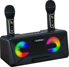 Masingo Karaoke Machine For Adults And Kids With 2 Wireless Microphones