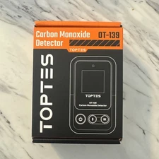 TOPTES OT-139 Mini Portable Carbon Monoxide Detector, Model 0T-139 Orange