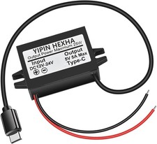 DC 12V/24V to 5V USB C 5A 25W Step Down Converter Type-C Interface Buck...