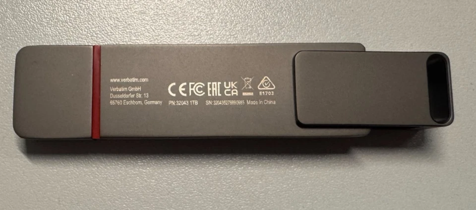 Verbatim Dual Quickstick, 1 TB, Externe 3.2 Gen 1 USB-C/USB-A SSD - gebraucht - Bild 2 von 2