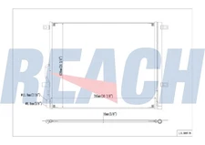 Reach Cooling Aluminum A/C Condenser  Direct Fit