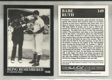 Babe Ruth &amp; George Bush 1992 Commemorative 1948 Baseball card