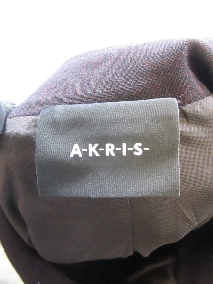 Abrigo Akris para mujer 8 lana púrpura cremallera completa Foto 3 de 4