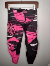ANSWER Racing Women's Syncron Pants 8 Pink Black Motorcross Power Sport Q