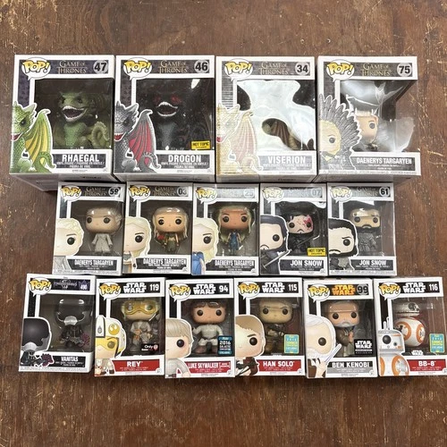Funko Pop! Lot Game of Thrones Star Wars Drogon Rhaegal Viserion Daenerys Jon