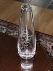 Steuben Crystal Signed Bud Vase Chance Cannot Change My Love Nor Time Impair 8”