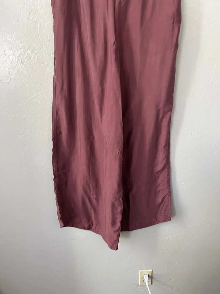 Pantalones ATHLETA para mujer talla XL calma fresco pierna ancha satinado rosa salón dormir Foto 3 de 4