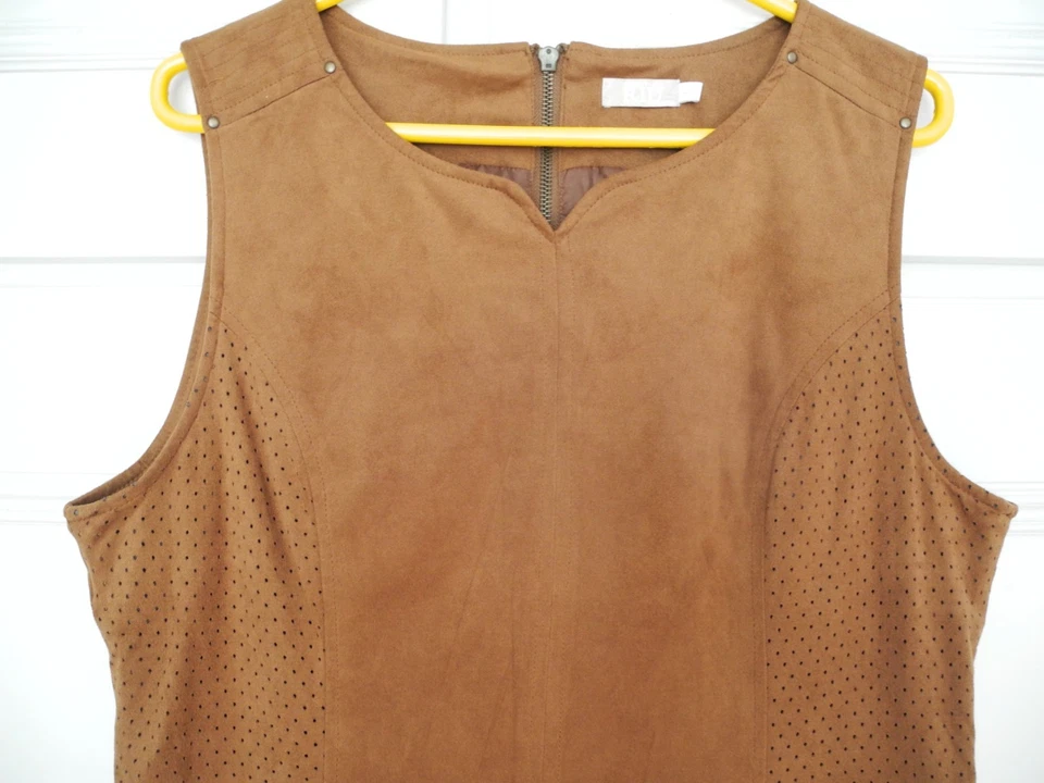 Robe JACQUELINE RIU 44 belle imitation daim - Photo 3/4